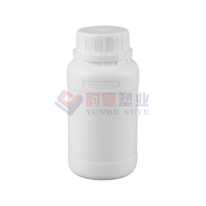 Paksutettu läpikuultava fluoribarrier pyöreä pullo 250 ml-01